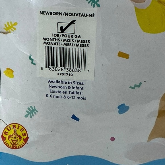 Pinkfong Baby Shark Costume Romper Onesie with Headpiece Yellow Infant 0-6 Mo - Picture 5 of 16